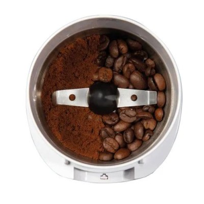 Кофемолка Gorenje роторная 150Вт, объем зерен-60г, 3 степени помола, пластик/металл, белый (SMK150WI)