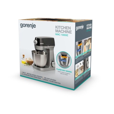 Купити Кухонная машина Gorenje 1000Вт, чаша-металл, корпус-металл, насадок-3, металл (MMC1000XE)