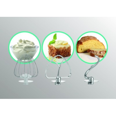 Кухонная машина Gorenje 1000Вт, чаша-металл, корпус-металл/пластик, насадок-6, белый (MMC1005W)