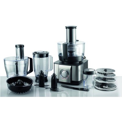 Кухонная машина Gorenje 1100Вт, чаша-пластик, корпус-металл/пластик, насадок-9, чорний (SBR1000BE)