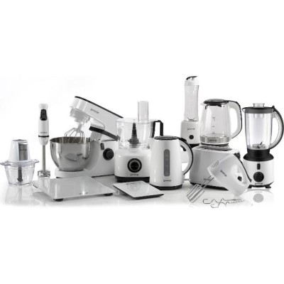 Купити Кухонная машина Gorenje 800Вт, чаша-металл, корпус-пластик, насадок-3, белый (MMC700LBW)