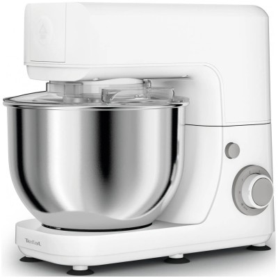Кухонная машина Tefal Masterchef Essential 800Вт, чаша-металл, корпус-металл/пластик, насадок-4, белый (QB150138)