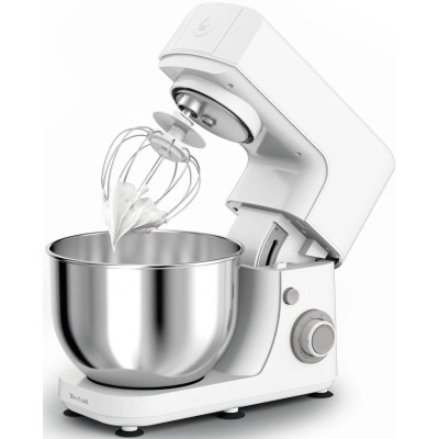 Кухонная машина Tefal Masterchef Essential 800Вт, чаша-металл, корпус-металл/пластик, насадок-4, белый (QB150138)