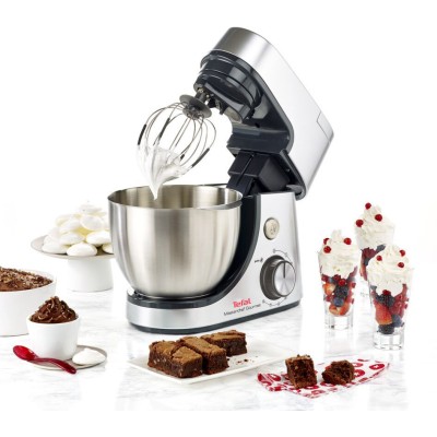 Купити Кухонная машина Tefal Masterchef Gourmet 1100Вт, чаша-металл, корпус-пластик, насадок-6, серый (QB516D38)