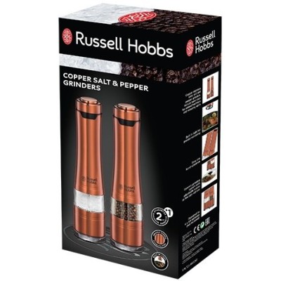 Мельницы для соли и перца Russell Hobbs 28011-56, керамические жернова, бронзовый (28011-56)