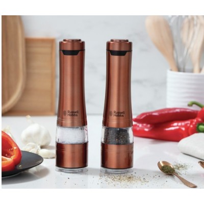 Мельницы для соли и перца Russell Hobbs 28011-56, керамические жернова, бронзовый (28011-56)