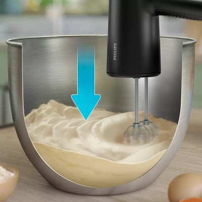 Миксер Philips ручной 5000 series 500Вт, насадки-4+блендер, измельчитель, турборежим, черный (HR3781/10)