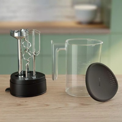 Миксер Philips ручной 5000 series 500Вт, насадки-4+блендер, измельчитель, турборежим, черный (HR3781/10)