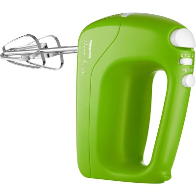 Миксер Sencor ручной 200Вт, насадки-2, турборежим, 5 скоростей, зеленый (SHM5401GR)