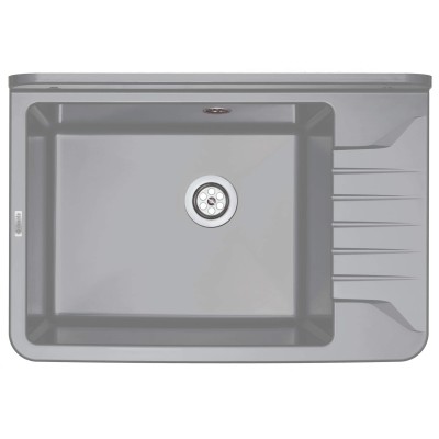 Мойка кухонная Deante Garden, полистирол, прямоуг., без крыла, 505х350х252мм, чаша - 1, к стене, серый (ZYT_311A)
