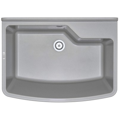Мойка кухонная Deante Garden, полистирол, прямоуг., без крыла, 610х445х302мм, чаша - 1, к стене, серый (ZYT_310B)