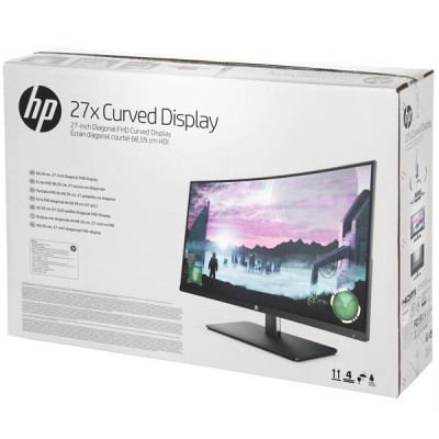 Монитор CURVED LED LCD HP 27" 27x FHD,FreeSync,5ms, HDMI,DP,VA (1AT01AA)