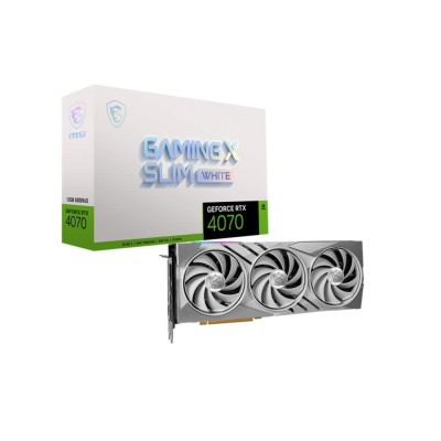 Відеокарта PCIE16 RTX4070 12GB GDDR6X 4070 GAM X SLIM WHITE 12G MSI - 0