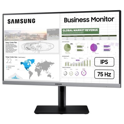 Монитор LCD 23.8" Samsung S24R650F FHD 5ms, D-Sub, HDMI,DP,USB-Hub,ІPS,Dark Blue Gray,Pivot (LS24R650FDIXCI)