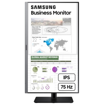 Монитор LCD 23.8" Samsung S24R650F FHD 5ms, D-Sub, HDMI,DP,USB-Hub,ІPS,Dark Blue Gray,Pivot (LS24R650FDIXCI)