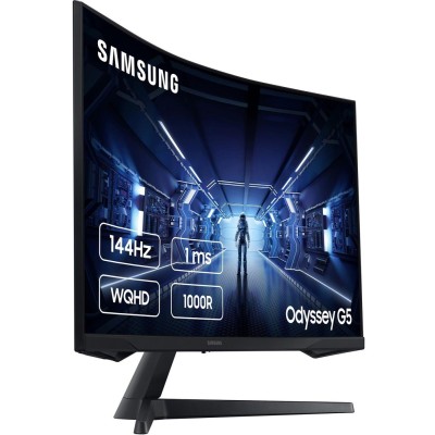 Монитор LCD Samsung 31.5" Odyssey G5 LC32G55T, DP, 2*HDMI, VA, 2560x1440, CURVED, 1ms, 144Hz, FreeSync (LC32G55TQWIXCI)