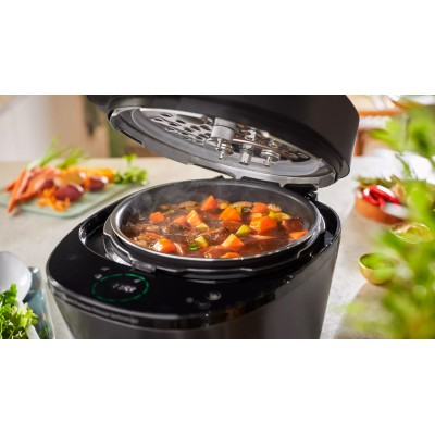 Мультиварка-скороварка Philips All-in-One Cooker, 1000Вт, чаша-5л, электронное управл., пластик, черный (HD2151/40)