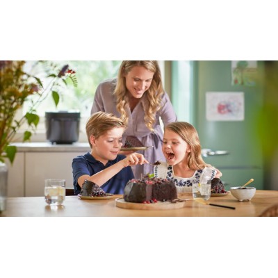 Мультиварка-скороварка Philips All-in-One Cooker, 1000Вт, чаша-5л, электронное управл., пластик, черный (HD2151/40)