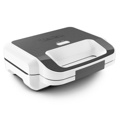 Мультимейкер Tefal Snack XL 850Вт, тефлон, 3 пластины, корпус-пластик, бело-черный (SW701110)