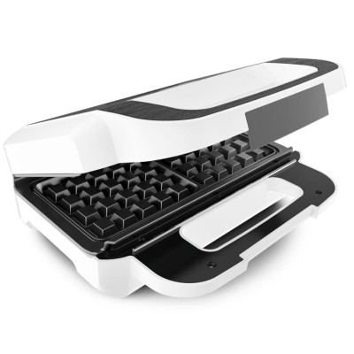 Мультимейкер Tefal Snack XL 850Вт, тефлон, 3 пластины, корпус-пластик, бело-черный (SW701110)
