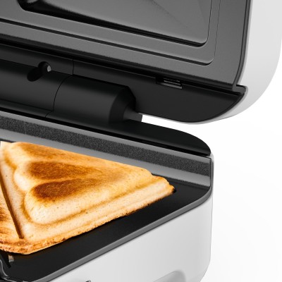 Мультимейкер Tefal Snack XL 850Вт, тефлон, 3 пластины, корпус-пластик, бело-черный (SW701110)