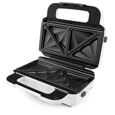Мультимейкер Tefal Snack XL 850Вт, тефлон, 3 пластины, корпус-пластик, бело-черный (SW701110)