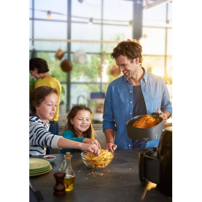 Купити Мультипечь PHILIPS Airfryer XXL, 2225Вт, чаша-1,4л, сенсорное, пластик, черный (HD9650/90)
