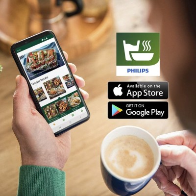 Мультипечь PHILIPS Essential, 1400Вт, чаша-0,8л, сенсорное, пластик, черный (HD9252/90)