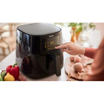 Мультипечь PHILIPS Ovi Essential XL, 2000Вт, чаша-6,2л, сенсорное, пластик, черный (HD9270/90)