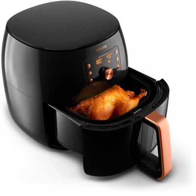 Купити Мультипечь PHILIPS Premium XXl, 2225Вт, чаша-7.3л, сенсорное управл., пластик, черно-золотой (HD9867/90)