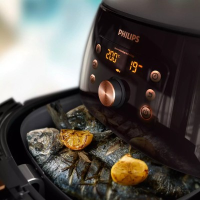 Купити Мультипечь PHILIPS Premium XXl, 2225Вт, чаша-7.3л, сенсорное управл., пластик, черно-золотой (HD9867/90)