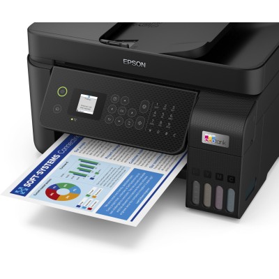 МФУ ink color A4 Epson EcoTank L5290 33_15 ppm Fax ADF USB Ethernet Wi-Fi 4 inks (C11CJ65407)
