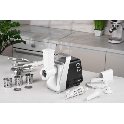 Мясорубка Ardesto MGK-2100 - 2100 Вт/2,0кг-мин/4 терки/томат. соковыж./бургер-пресс/серебр.+ черн. 