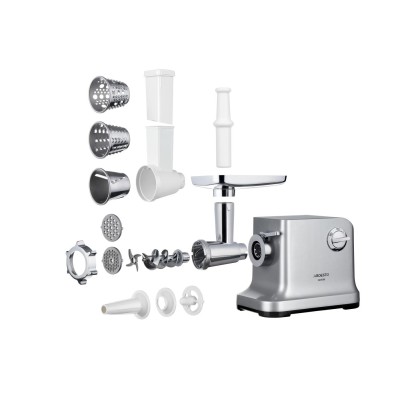 Мясорубка Ardesto, 2200Вт, призв. -2кг/мин, 2 решетки + для колбас., кеббе, 3 терки, металл, серебристый (MGL-3580D)