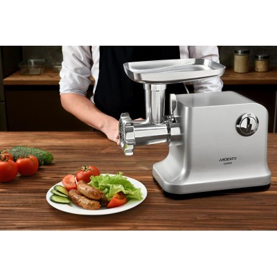 Купити Мясорубка Ardesto, 2200Вт, призв. -2кг/мин, 2 решетки + для колбас., кеббе, 3 терки, металл, серебристый (MGL-3580D)