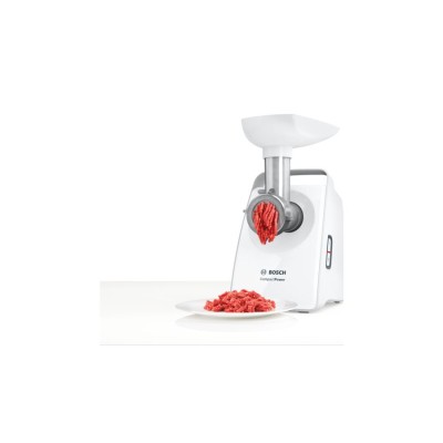 Купити Мясорубка Bosch, 1500Вт, 1.8кг/мин, 2 решетки, насадка для колбас, кеббе, пластик, белый (MFW3520W)