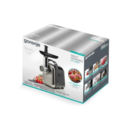 Купити Мясорубка Gorenje, 1800Вт, 1.6кг/мин, 2 решетки, пластик/металл, черный (MG1800BK)