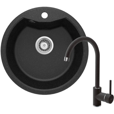 Набор для кухни Deante Solis, гранитная мойка ZRS_2803 + смес. 