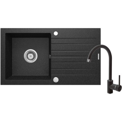 Набор для кухни Deante Zorba, гранитная мойка ZQZ_2113 + смес. 