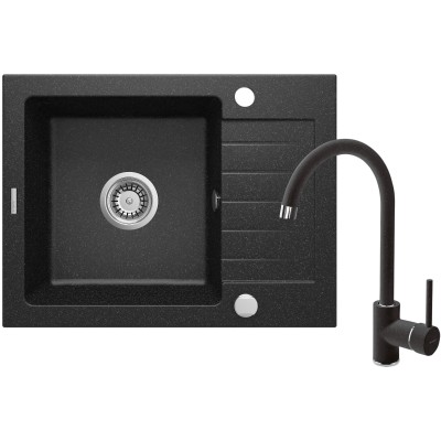 Набор для кухни Deante Zorba, гранитная мойка ZQZ_211A + смес. 