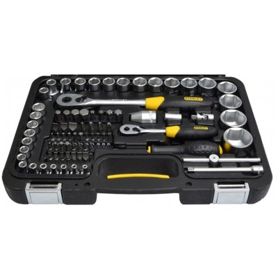Набор инструмента Stanley "MaxiDrive", 1/2", 1/4", головки торцевые, биты, 96 ед., кейс (1-94-668)