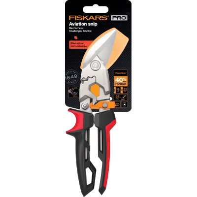 Купити Ножницы для металла Fiskars PowerGear левые, 29,5см, 450г (1027211)