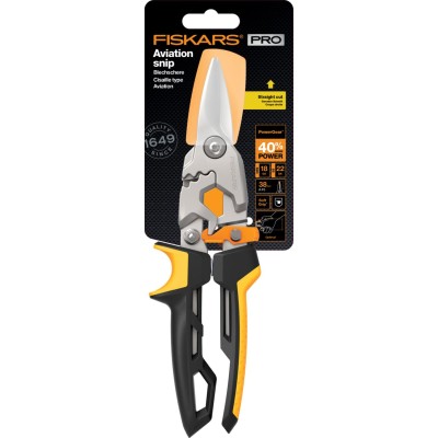 Купити Ножницы для металла прямые Fiskars PowerGear, 29,5см, 460г (1027207)