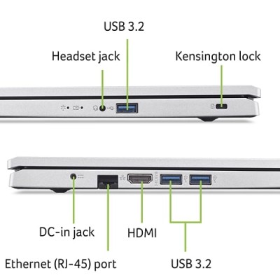 Купити Ноутбук Acer Aspire 3 A317-54 17.3" FHD IPS, Intel i5-1235U, 16GB, F512GB, UMA, Lin, серебристый (NX.K9YEU.00D)