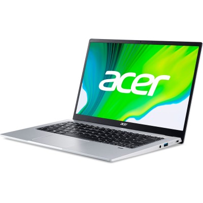 Ноутбук Acer Swift 1 SF114-34 14" FHD IPS, Intel C N4500, 8GB, F128GB, UMA, Lin, серебристый (NX.A76EU.003)