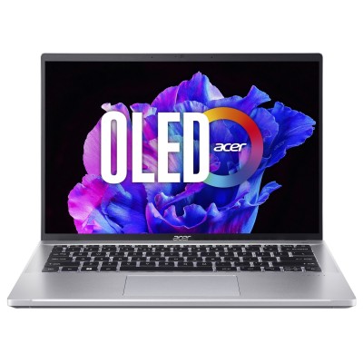 Ноутбук Acer Swift Go 14" SFG14-71 14" 2.8K OLED, Intel i7-13700H, 16GB, F1TB, UMA, Win11, серебристый (NX.KF1EU.002)