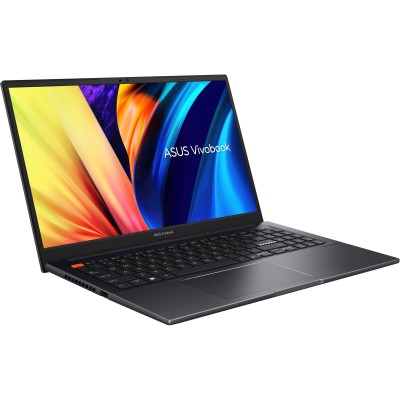 Ноутбук ASUS Vivobook S 15 M3502QA-BQ215 15.6" FHD IPS, AMD R5-5600H, 16GB, F512GB, UMA, NoOS, Черный (90NB0XX2-M00A20)