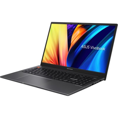Ноутбук ASUS Vivobook S 15 M3502QA-BQ215 15.6" FHD IPS, AMD R5-5600H, 16GB, F512GB, UMA, NoOS, Черный (90NB0XX2-M00A20)