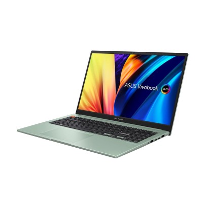 Купити Ноутбук ASUS Vivobook S 15 M3502QA-L1210 15.6" FHD OLED, AMD R5-5600H, 16GB, F512GB, UMA, NoOS, Зеленый (90NB0XX3-M009X0)