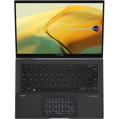 Ноутбук ASUS Zenbook 14 UM3402YA-KM191W 14" 2.8K OLED, AMD R5-5625U, 8GB, F512GB, UMA, Win11, Черный (90NB0W95-M012K0)